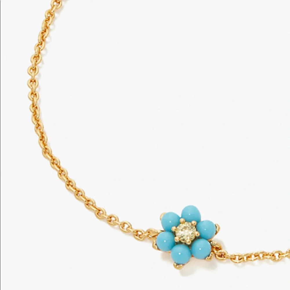 $48 Kate Spade myosotis flower bracelet turquoise - Picture 5 of 7
